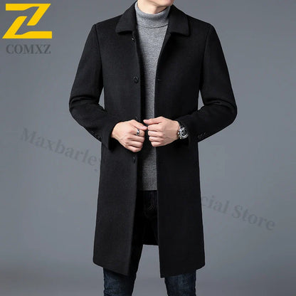Classic Men's Wool Trench Coat