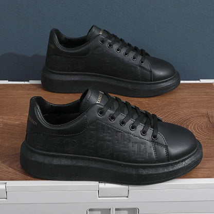 Elevated Leather Lace-Up Sneakers