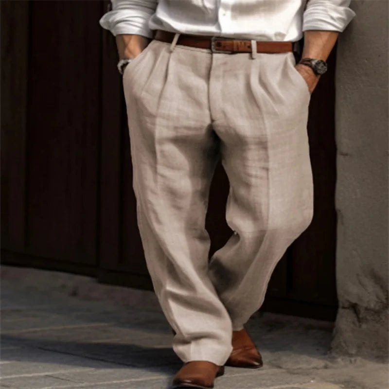 Classic Linen Relaxed Fit Trousers