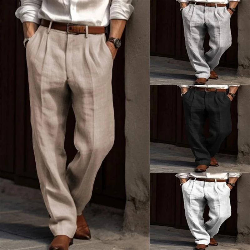 Classic Linen Relaxed Fit Trousers
