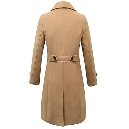 Elegant Wool Blend Trench Coat