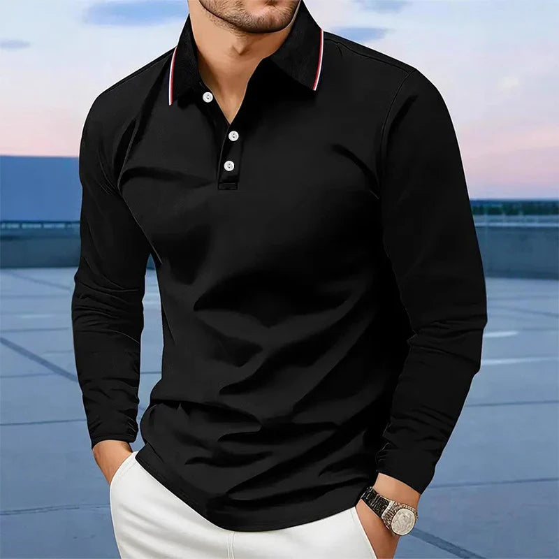 Spring Solid Polo for Men