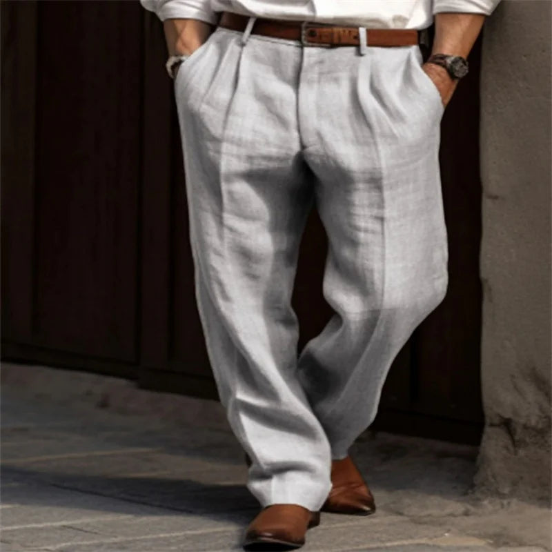 Classic Linen Relaxed Fit Trousers