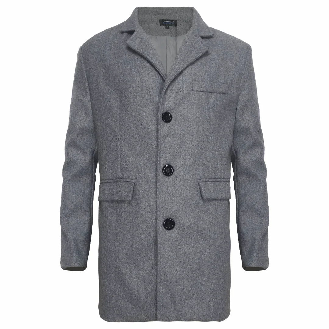 Casual Wool Coat British Style