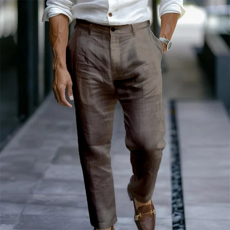 Men's Elegant Linen Trousers