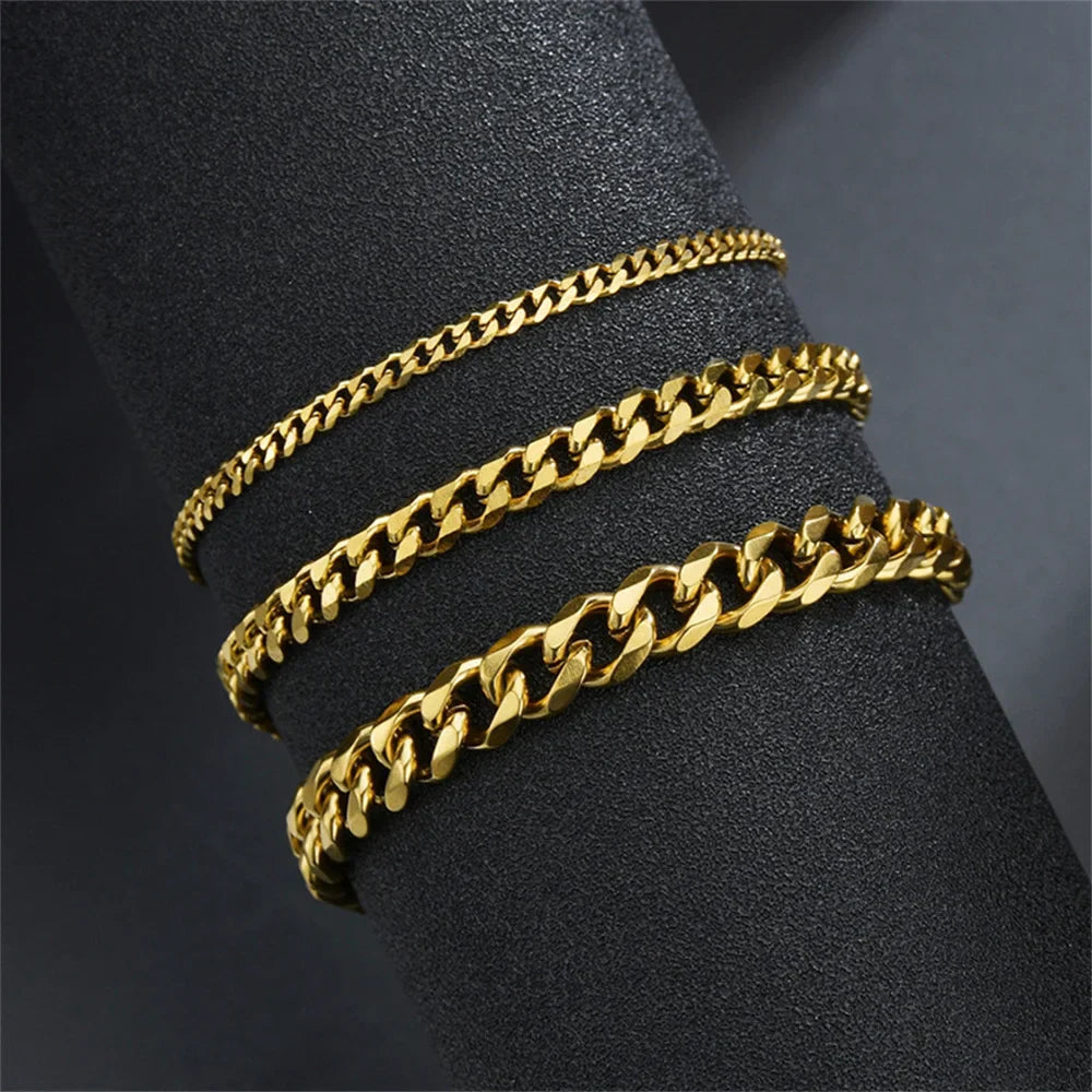 Gold Cuban Link Bracelet for All