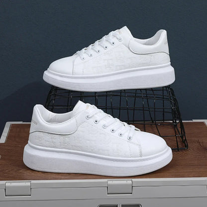 Elevated Leather Lace-Up Sneakers