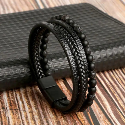 Stylish Men's Multi-Layer Leather Bracelet