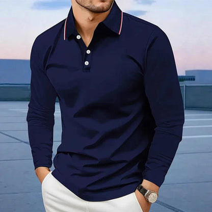 Spring Solid Polo for Men