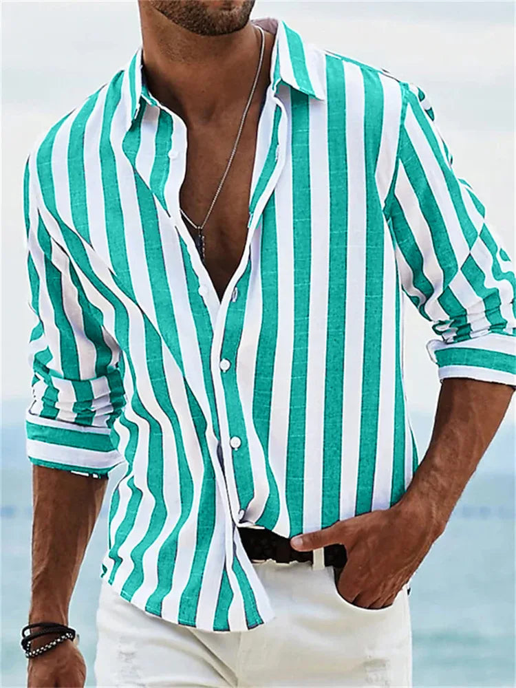 Trendy 3D Striped Slim Fit Jacket