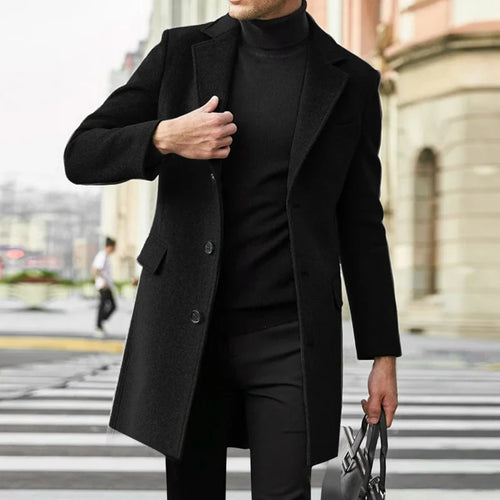 Casual Wool Coat British Style